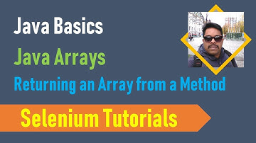 22B. Java Basics for Selenium - Java Arrays - Returning an Array from a Method