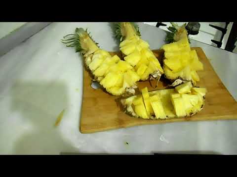 Ananas Ayıklama Ananas Nasıl Kesilir servis edilir / how to cut pineapple