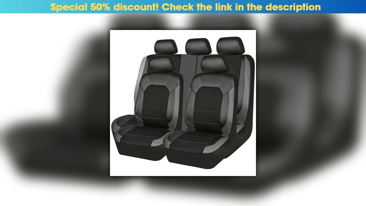 First Look 9 Pieces/set Car Seat Cover Car Leather Breathable Fabric Universal Pu Leather Car Seat•