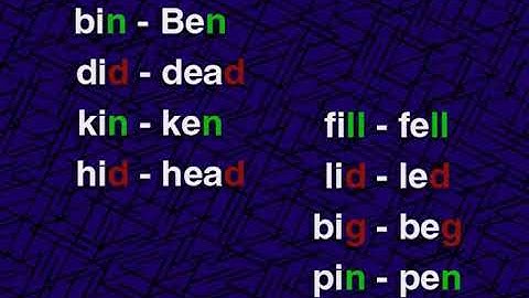 10.Cặp nguyên âm giống nhau Minimal Pairs big beg