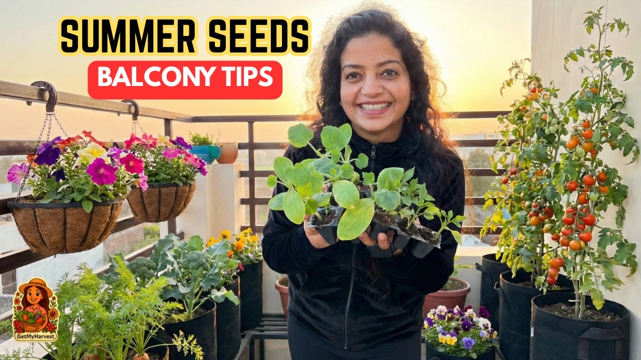 BALCONY GARDEN MEIN KYA LAGAYE? | Summer Veg Seeds Sowing 🌶️