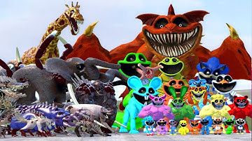 EVOLUTION OF FORGOTTEN SMILING CRITTERS POPPY PLAYTIME VS ZOOCHOSIS MUTANT ANIMAL In Garry