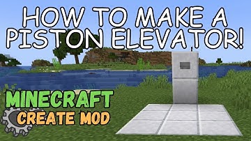 How to build a piston elevator - Minecraft Create