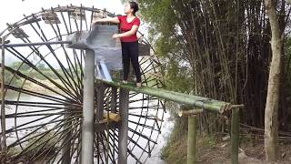 Full Video: 110 Days Of Building A Water Pump Wheel From Bottom To Top Using Concrete And Bamboo