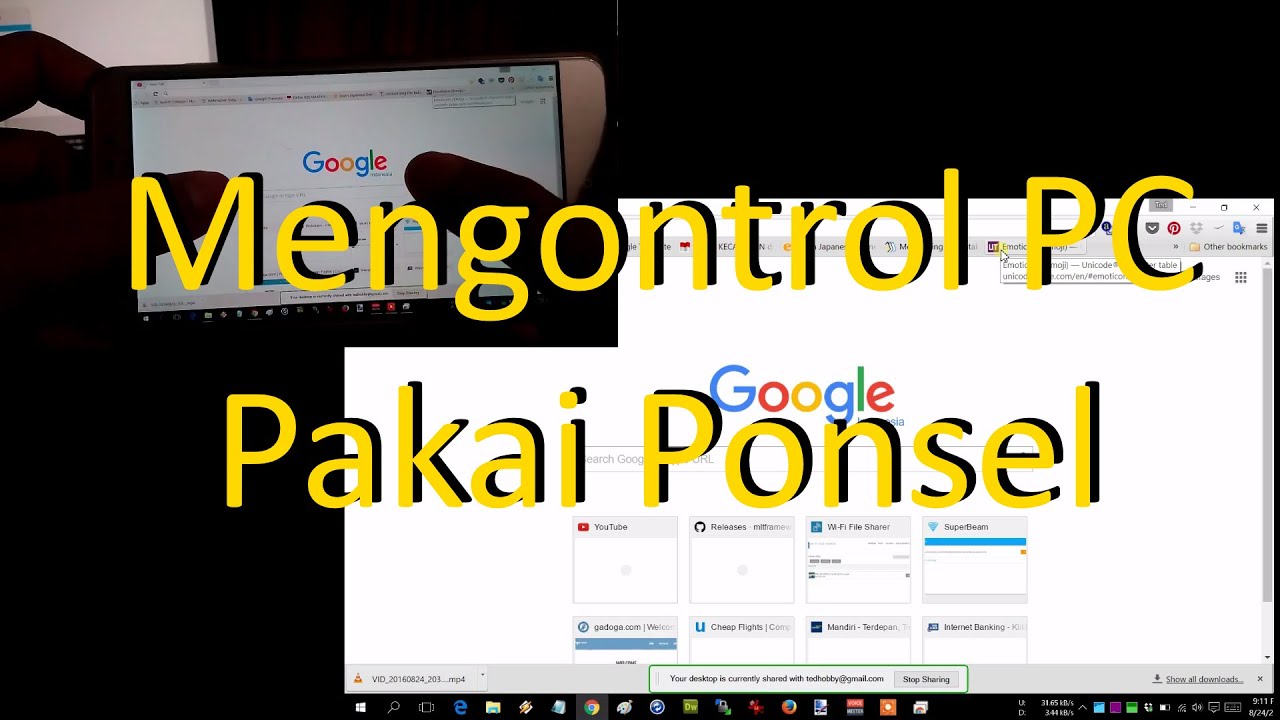 kontrol pc dengan android wifi