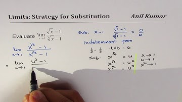 Understand how to substitute variable to find limit with square root and cube root functions