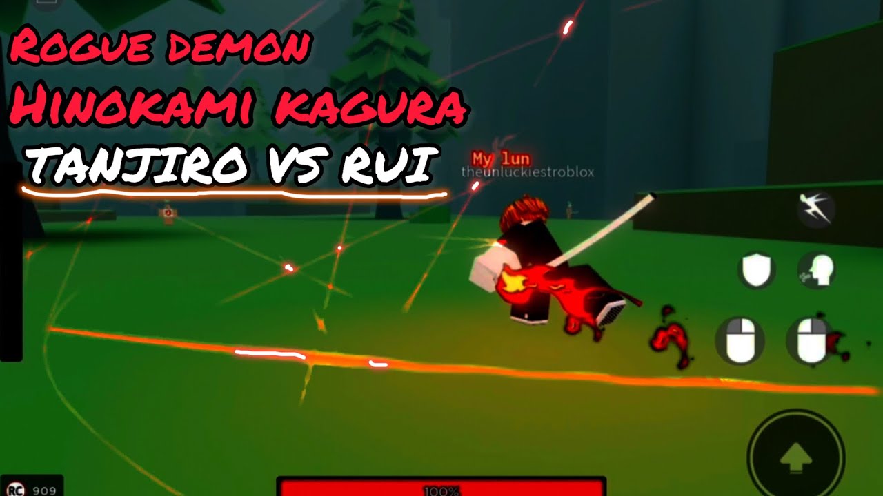 Rogue demon hinokami kagura  Tanjiro vs rui