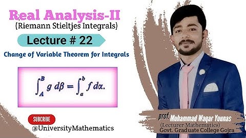 Change of Variable Theorem for Integrals || Lec-22