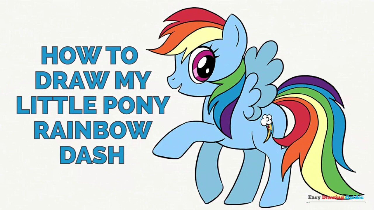 How to Draw My Little Pony Rainbow Dash Step By Step Easy 