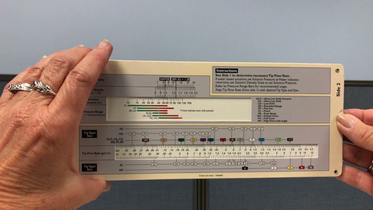 John Deere Spray Tip Calculator by American Slide Chart | Perrygraf