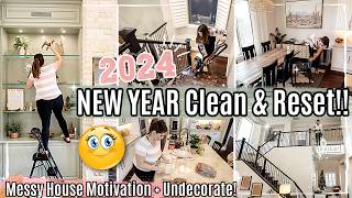 2024 NEW YEAR CLEAN WITH ME & RESET :: Un-Decorating, Mindset Chats, & Cleaning Motivation by This Crazy Life 102,875 views 4 months ago 34 minutes