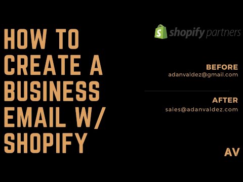 How To Create A Business Email Within Shopify