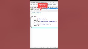 Class 26 | Goto Statement in C Language #shorts