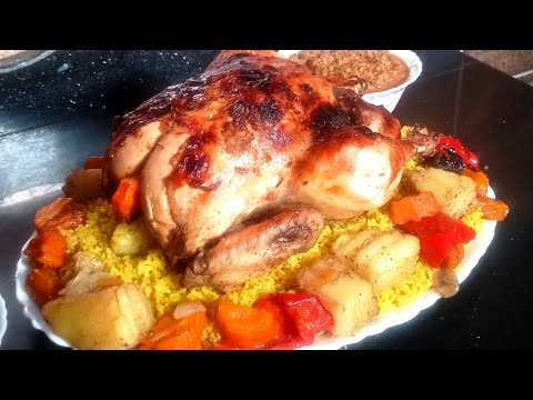 الفراخ المشوية بمكون هيوديها في حته تانيه والطعم