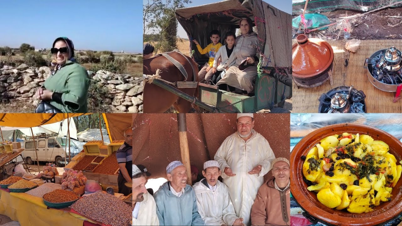 موسم ركراكة سيدي بن قاسم بالقرب من سيدي حسين،🥰مشينا في الكارويلة مع الحباب،داز الموسم زوين