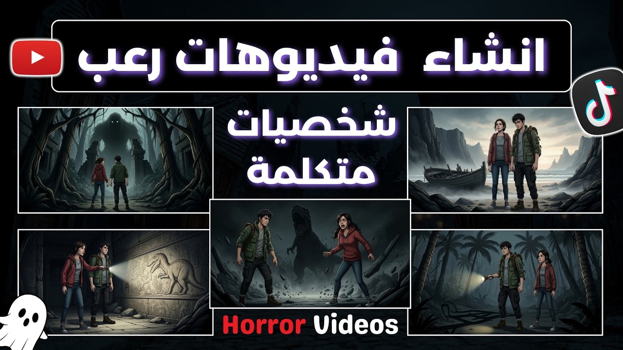 كيفية صناعة فيديوهات الرعب الاحترافية | بشخصيات ثابته و متكلمة | حتي 60 دقيقة مجانا للجميع بلا حدود