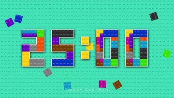 25 Minutes Colourful LEGO Inspired Countdown Timer