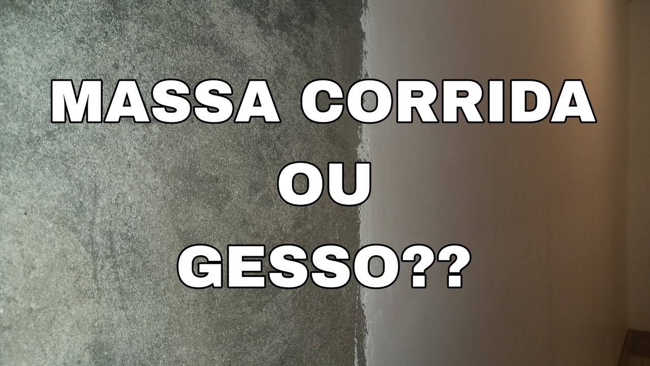 MASSA CORRIDA OU GESSO/ QUAL COMPENSA MAIS FAZER??? - YouTube