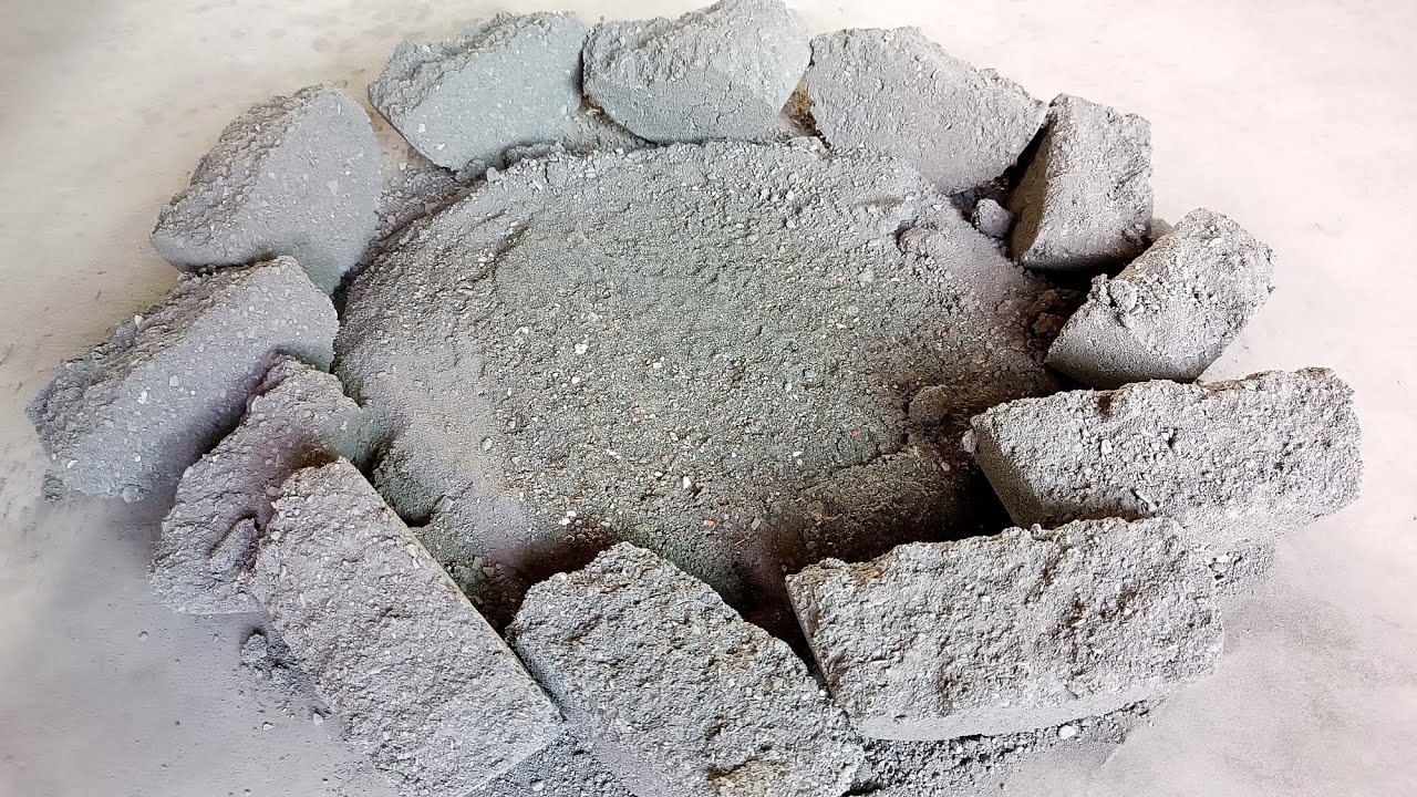 New ✅ Grey Semi Gritty Sand Chunks Huge Slab Scrapping Super Crunchy Dry Floor Crumbling 😌