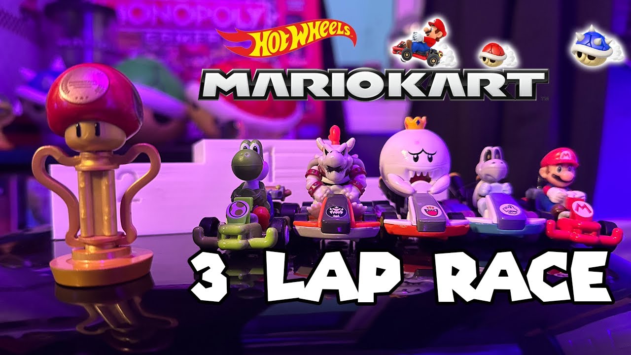 Mario Kart Hot Wheels 3 Lap Race With Crashes YouTube