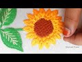 Hand embroidery design beautiful sunflower design