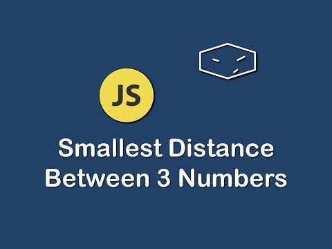 smallest distance between 3 numbers in javascript