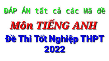 Đáp án ĐỀ THI TỐT NGHIỆP THPT môn TIẾNG ANH 2022 Mã đề 420 | Chữa đề thi TN THPT | THẦY THÙY