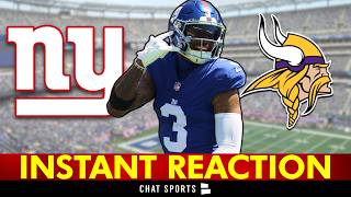 Giants vs Vikings INSTANT REACTION Jaxson Dart Odell Beckham Jr Arvell Reese Brandon Allen