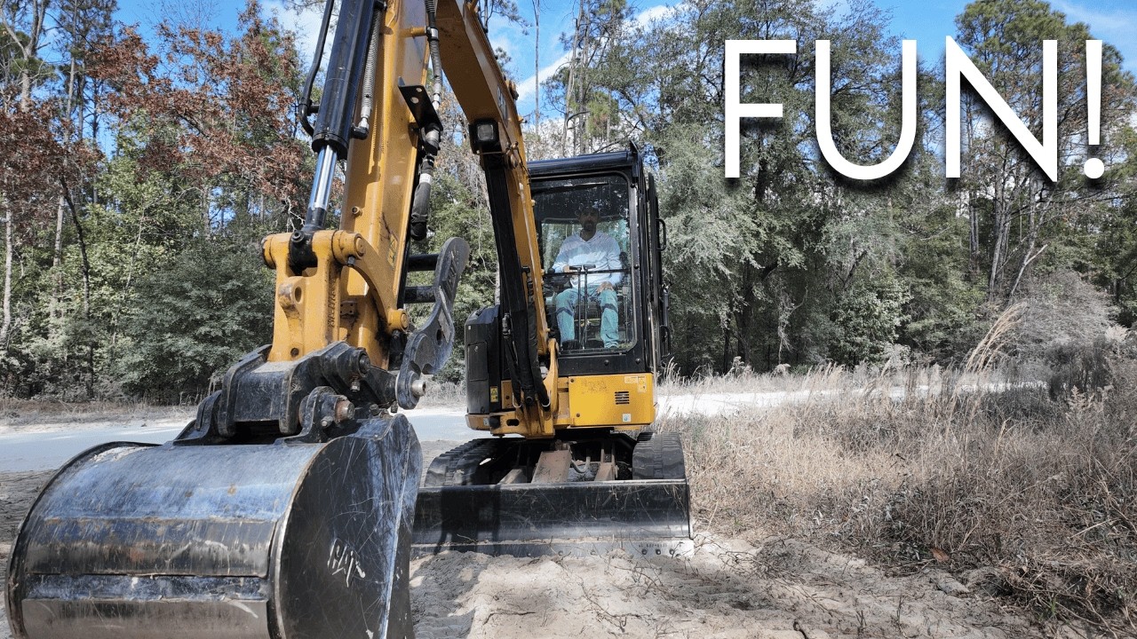 Building a New driveway with just a Mini Excavator!