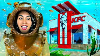 ¡KFC BAJO EL AGUA! 🍔 Fuimos al Restaurante Acuático de BOB ESPONJA 🛟 | CONNY MERLIN