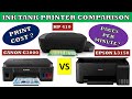 Canon vs HP vs Epson Ink Tank Colour Printers Comparison