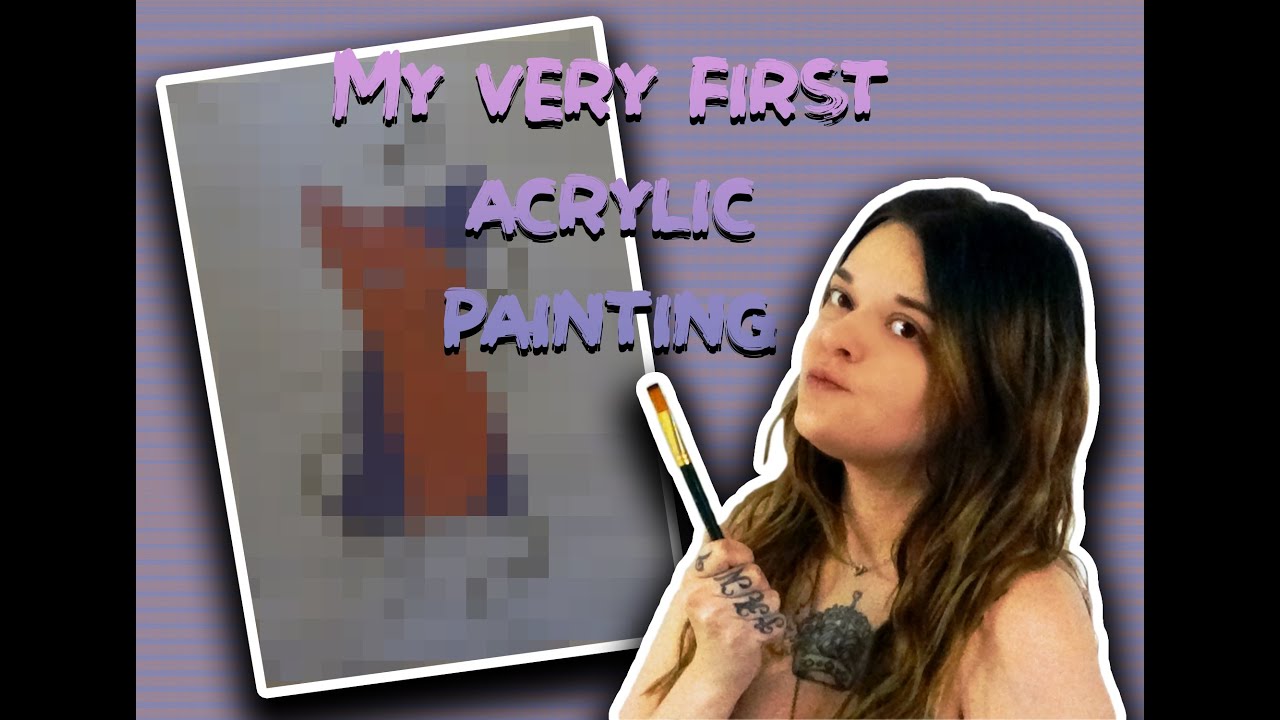 Trying acrylic painting for the first time | Timelapse - YouTube