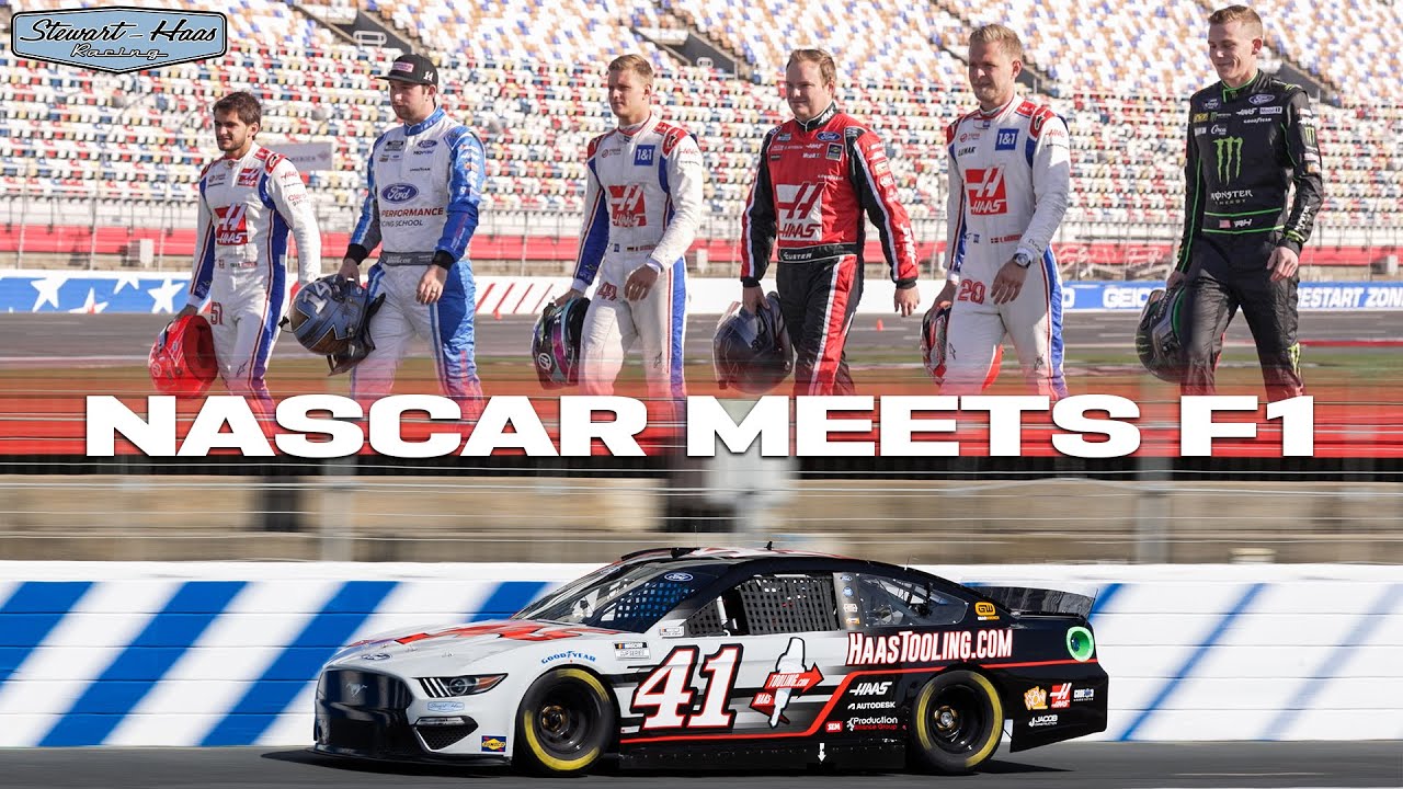 F1 MEETS NASCAR ON TRACK Stewart-Haas Racing Haas F1 Team