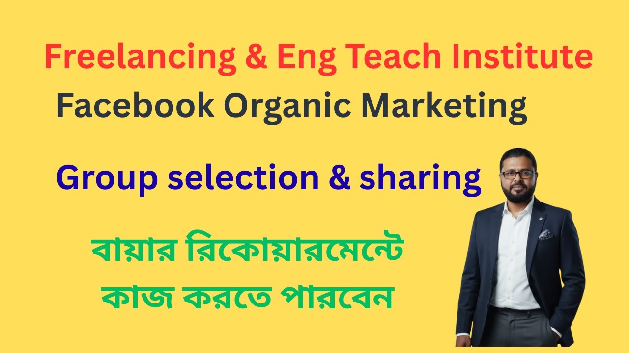 Digital Marketing, Facebook Organic Marketing, Group selection & sharing.