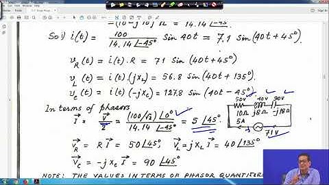 Lecture 42: Single phase AC circuits (Contd.)