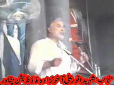 SPEACH BY SHAHEED ANWAR ALI AKHUNZADA 1990 at chehlum-e-imam hussain(as)at imambargah akhundabad,pesha...