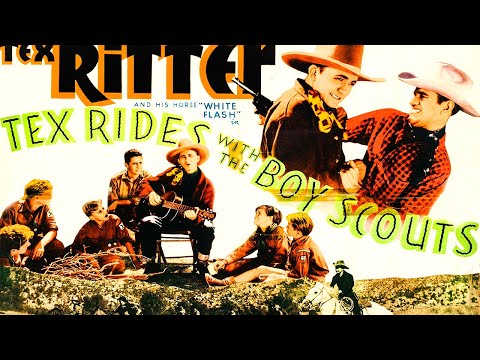 TEX RIDES WITH THE BOY SCOUTS