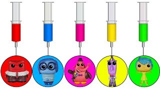 Inside Out Anger, Joy, Sadness, Fear, Bong Colors Learn Finger Family Song