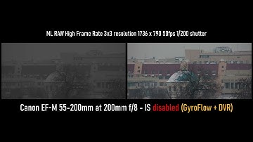 PREVIEW: an attempt to Gyro-stabilize 200mm lens footage with IS turned OFF