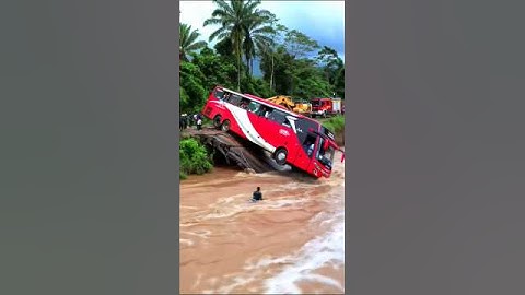 Terrifying Bridge Collapse | Hanging Bus Survival Rescue | Hyper-Real AI Disaster Film
