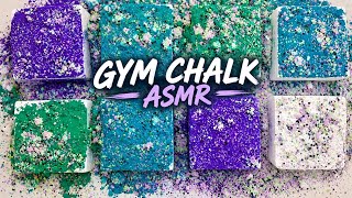 Blue and Green Silky Holi On Fresh Soft Gym Chalk Blocks | ASMR | Satisfying | Relaxing screenshot 5