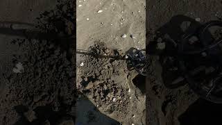 Good signal and deep target #metaldetecting #treasuresearch #beachdetecting
