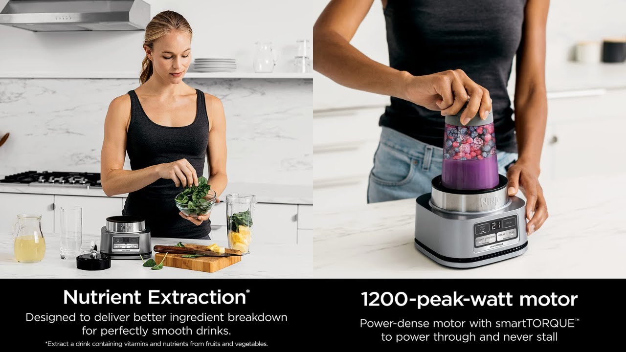  Customer reviews: Ninja SS101 Foodi Smoothie Maker &  Nutrient Extractor* 1200 WP, 6 Functions Smoothies, Extractions*, Spreads,  smartTORQUE, 14-oz. , (2) To-Go Cups & Lids, Silver