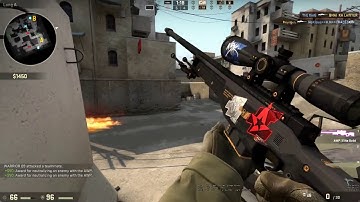 CS GO 1 vs 10 ACE  Clutch (NOT Click bait ) with AWP  by The King in Casual (HD)