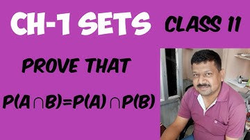 Show that p(a intersection b)=p(a) intersection p(b) | Ch-1 Sets Class11