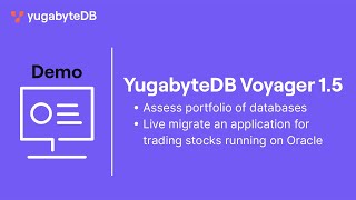 YugabyteDB Voyager 1.5 Demo - Live Migration