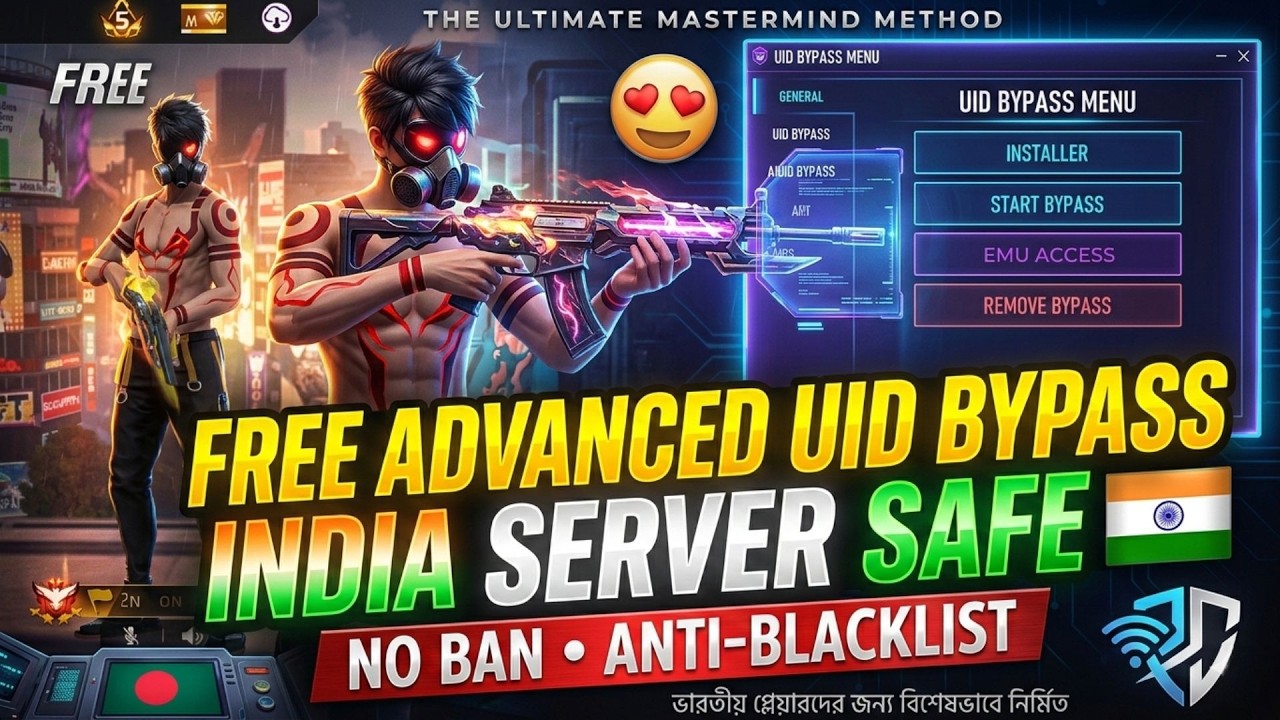 FREE UID BYPASS 😱|| INDIAN SARVER FULL SAFE UID BYPASS || 100% SAFE UID BYPASS || UID BYPASS