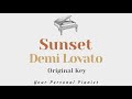 Sunset Demi Lovato Piano Karaoke Instrumental Cover With Lyrics mp3