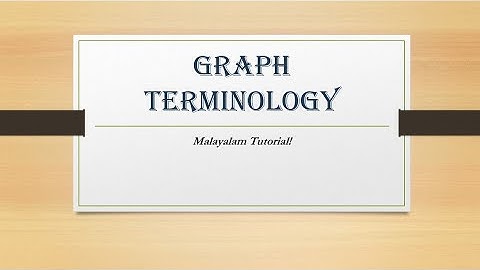 Graph Terminology | Data structures | Malayalam Tutorials