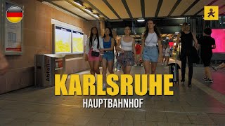 Karlsruhe Hauptbahnhof | Walking in Karlsruhe Main Station, Germany | 4K 60fps